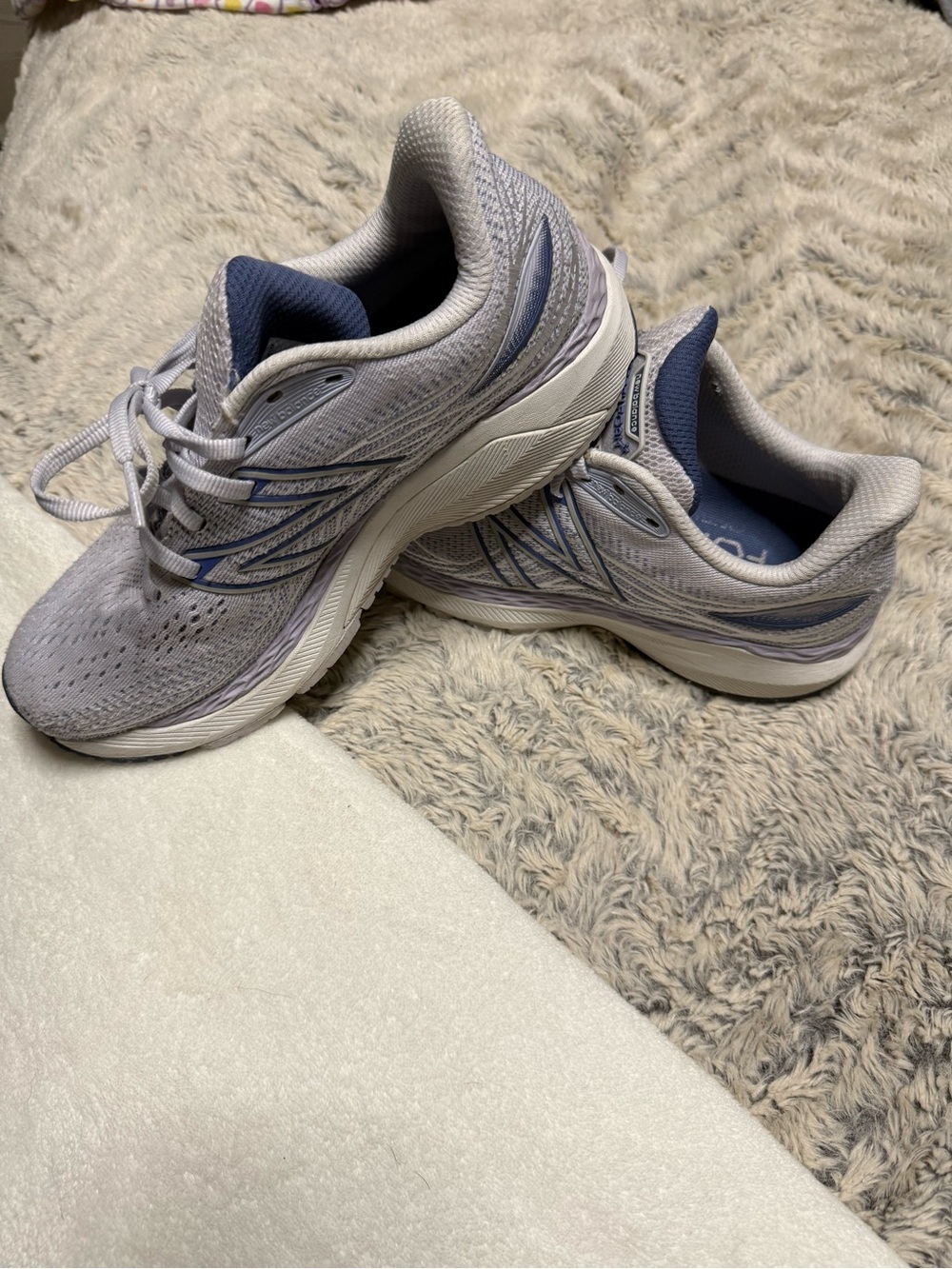 New Balance Light Gray and Night Sky Women's Running Shoes